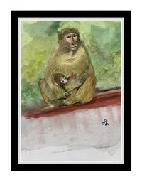 monkey - water color